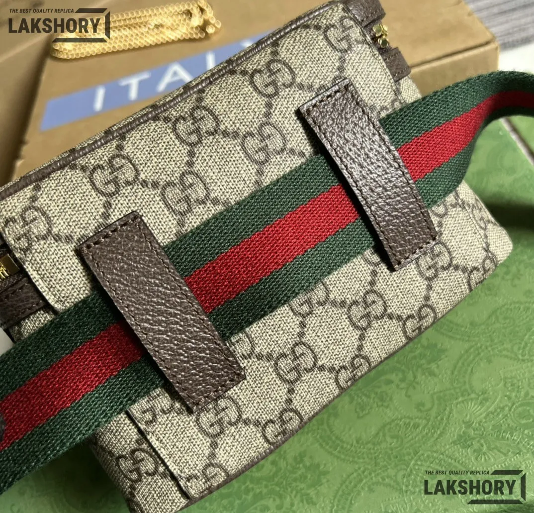 Gucci 1:1 Mirror Replica GG Monogram Ophidia Belt Bag Beige 18CM/7.1IN Gucci Replica Ophidia Bags Gucci 1:1 Mirror Replica GG Monogram Ophidia Belt Bag Beige 18CM/7.1IN Gucci Replica Ophidia Bags