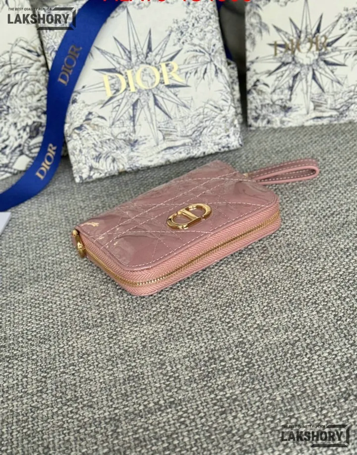 Dior 1:1 Mirror Replica Dior Microcannage Patent Leather Croisiere Wallet on Chain 11CM/4.3IN Christian Dior Replica Wallets Dior 1:1 Mirror Replica Dior Microcannage Patent Leather Croisiere Wallet on Chain 11CM/4.3IN Christian Dior Replica Wallets