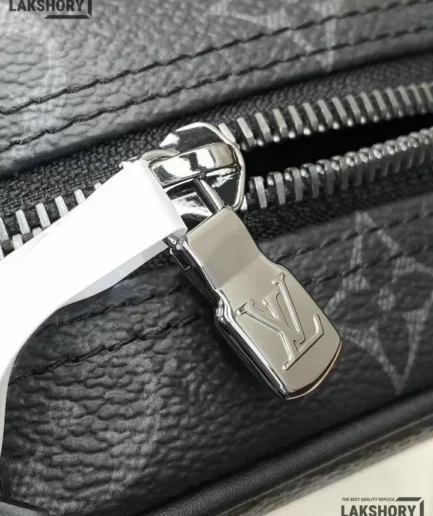 Louis Vuitton 1:1 Mirror Replica Toiletry Pouch Monogram Eclipse GM Black/Grey 21CM/8.3IN Louis Vuitton Replica Wallets