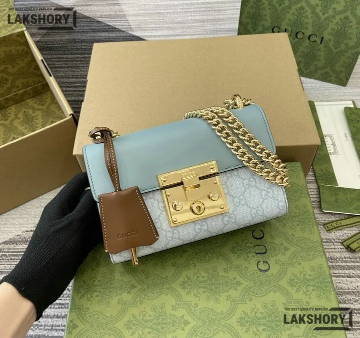 Gucci 1:1 Mirror Replica Padlock GG Supreme Small Shoulder Bag 20CM/7.9IN Gucci Replica Padlock Bags Gucci 1:1 Mirror Replica Padlock GG Supreme Small Shoulder Bag 20CM/7.9IN Gucci Replica Padlock Bags