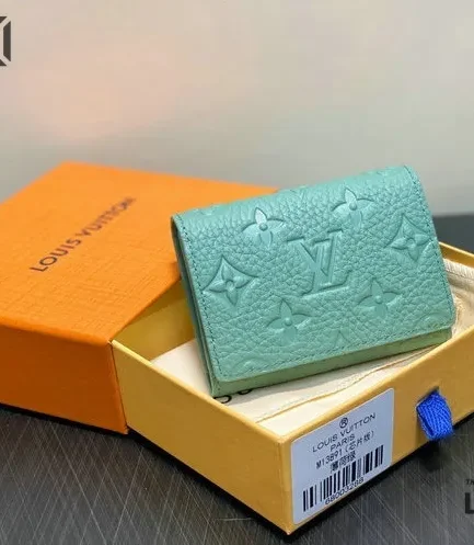 Louis Vuitton 1:1 Mirror Replica Envelope Business Card Holder Taurillon Monogram 8CM/3.1IN Louis Vuitton Replica Wallets
