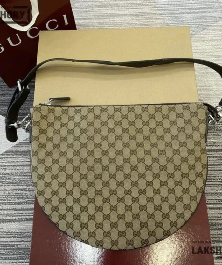 Gucci 1:1 Mirror Replica B Medium Shoulder Bag Beige 40CM/15.7IN Gucci Replica Ophidia Bags