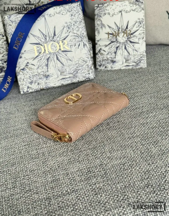 Dior 1:1 Mirror Replica Dior Microcannage Patent Leather Croisiere Wallet on Chain 11CM/4.3IN Christian Dior Replica Wallets Dior 1:1 Mirror Replica Dior Microcannage Patent Leather Croisiere Wallet on Chain 11CM/4.3IN Christian Dior Replica Wallets