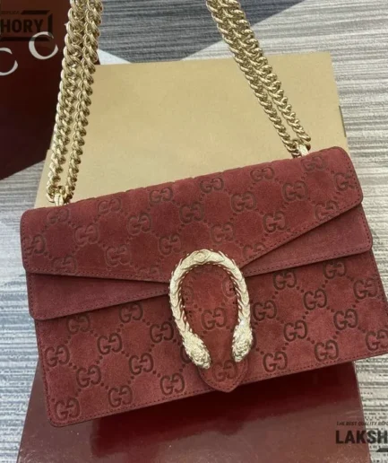 Gucci 1:1 Mirror Replica Dionysus GG Supreme Medium Shoulder Bag 27.5CM/10.8IN Gucci Replica Dionysus Bags