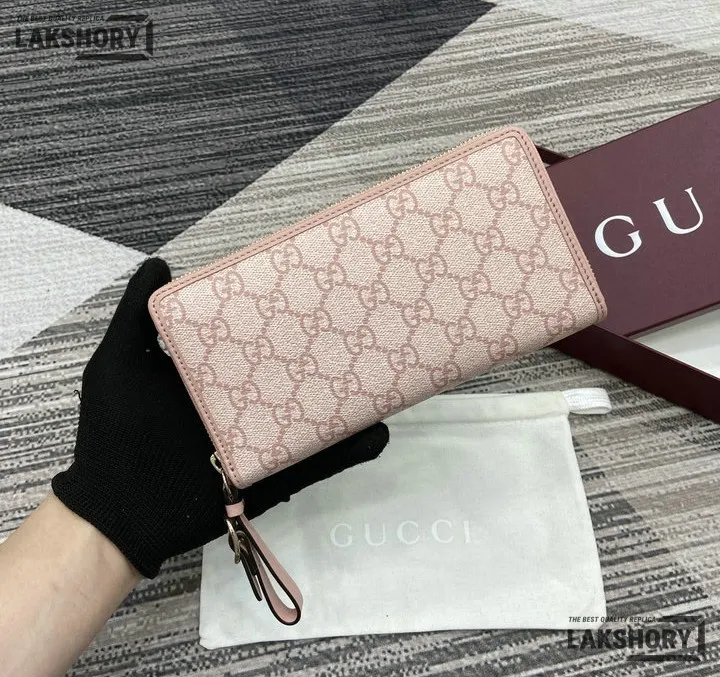 Gucci 1:1 Mirror Replica GG Emblem Zip Around Wallet 19CM/7.5IN Gucci Replica Wallets Gucci 1:1 Mirror Replica GG Emblem Zip Around Wallet 19CM/7.5IN Gucci Replica Wallets