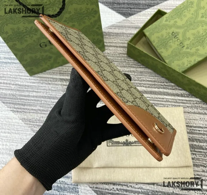 Gucci 1:1 Mirror Replica GG Emblem Continental Wallet Beige Black 11CM/4.3IN Gucci Replica Wallets Gucci 1:1 Mirror Replica GG Emblem Continental Wallet Beige Black 11CM/4.3IN Gucci Replica Wallets