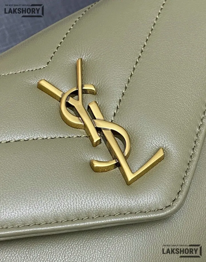 YSL 1:1 Mirror Replica Loulou Matelassé Shoulder Bag Light Sage Replica Crossbody Bags YSL 1:1 Mirror Replica Loulou Matelassé Shoulder Bag Light Sage Replica Crossbody Bags