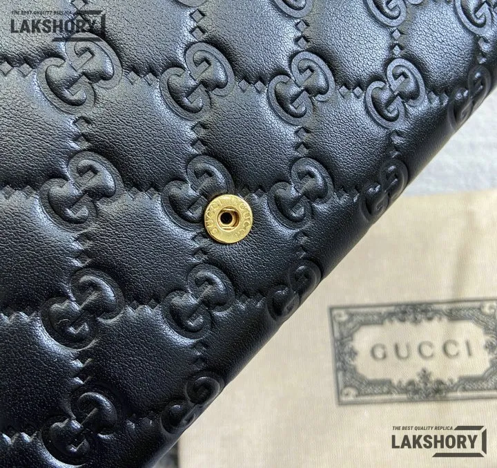 Gucci 1:1 Mirror Replica Guccissima GG Continental Wallet Black 19.5CM/7.7IN Gucci Replica Wallets Gucci 1:1 Mirror Replica Guccissima GG Continental Wallet Black 19.5CM/7.7IN Gucci Replica Wallets