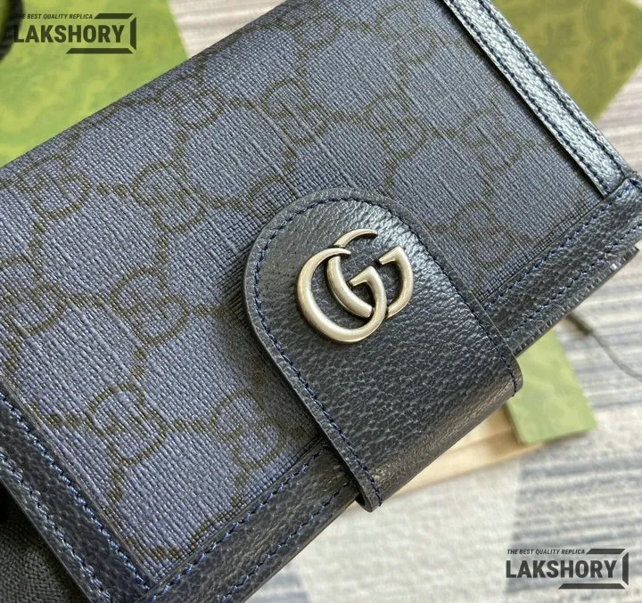 Gucci 1:1 Mirror Replica GG Web Ophidia Passport Case Navy 10.5CM/4.1IN Gucci Replica Wallets Gucci 1:1 Mirror Replica GG Web Ophidia Passport Case Navy 10.5CM/4.1IN Gucci Replica Wallets