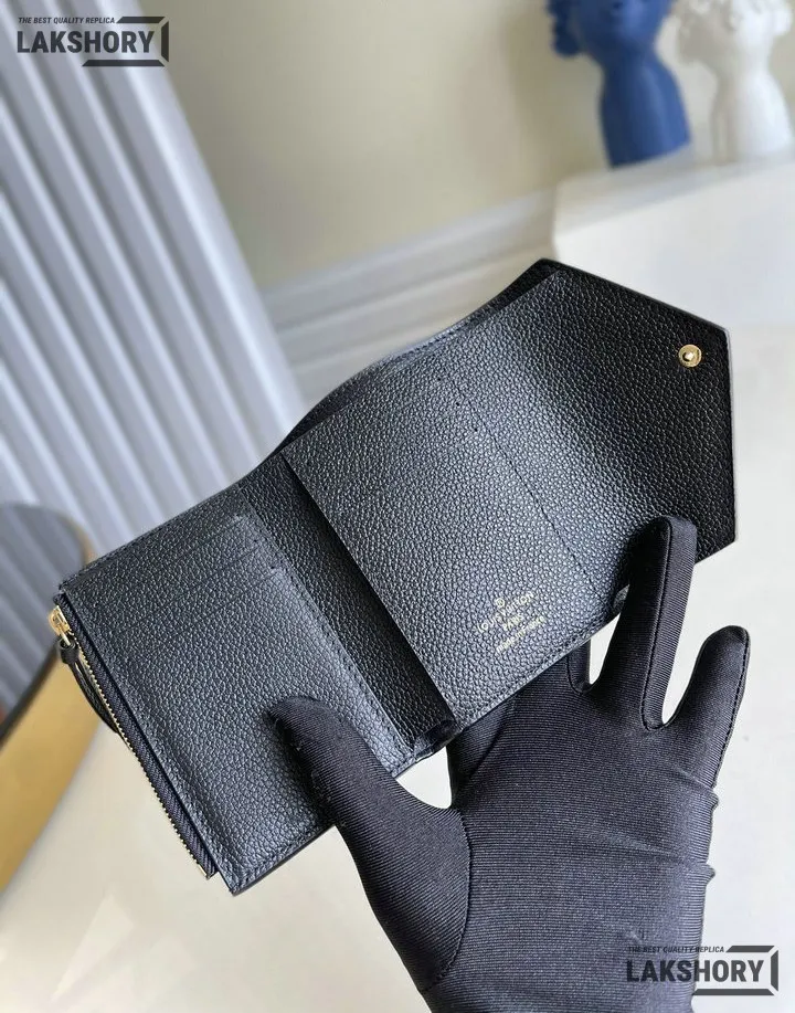 Louis Vuitton 1:1 Mirror Replica Victorine Wallet Monogram Black Navy Blue 12CM/4.7IN Louis Vuitton Replica Wallets Louis Vuitton 1:1 Mirror Replica Victorine Wallet Monogram Black Navy Blue 12CM/4.7IN Louis Vuitton Replica Wallets