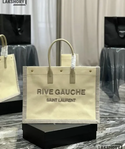 YSL 1:1 Mirror Replica Rive Gauche Tote Bag Large Neutrals 48CM/18.9IN Replica Tote Bags