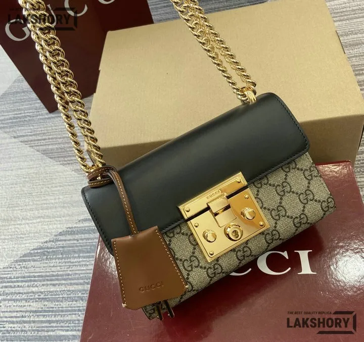 Gucci 1:1 Mirror Replica Small Padlock Shoulder Bag GG Supreme 20CM/7.9IN Gucci Replica Padlock Bags Gucci 1:1 Mirror Replica Small Padlock Shoulder Bag GG Supreme 20CM/7.9IN Gucci Replica Padlock Bags