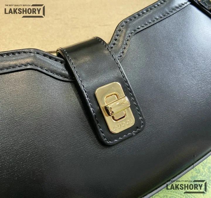 Gucci 1:1 Mirror Replica Mini Moon Side Shoulder Bag Black 24CM/9.4IN Gucci Replica Jackie Bags Gucci 1:1 Mirror Replica Mini Moon Side Shoulder Bag Black 24CM/9.4IN Gucci Replica Jackie Bags