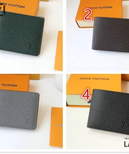 Louis Vuitton 1:1 Mirror Replica Slender Wallet Taiga Cowhide Leather 11CM/4.3IN Louis Vuitton Replica Wallets