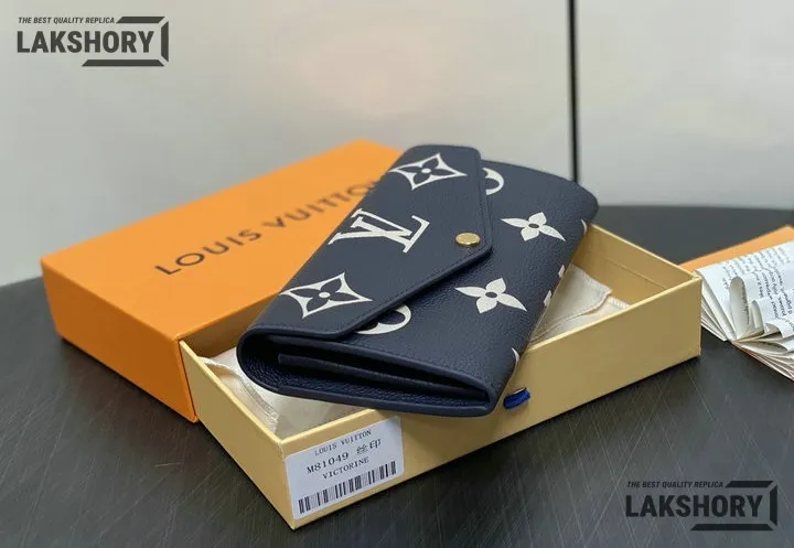 Louis Vuitton 1:1 Mirror Replica Sarah Wallet Bicolor Monogram Empreinte Leather 19CM/7.5IN Louis Vuitton Replica Wallets Louis Vuitton 1:1 Mirror Replica Sarah Wallet Bicolor Monogram Empreinte Leather 19CM/7.5IN Louis Vuitton Replica Wallets