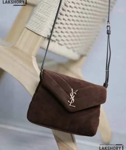 YSL 1:1 Mirror Replica Suede Mini Toy Loulou Shoulder Bag 20CM/7.9IN Replica Crossbody Bags