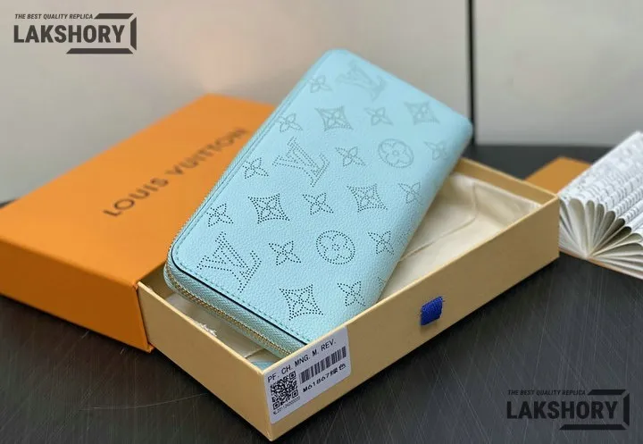 Louis Vuitton 1:1 Mirror Replica Zippy Wallet Mahina Leather Mineral Blue 19.5CM/7.7IN Louis Vuitton Replica Wallets Louis Vuitton 1:1 Mirror Replica Zippy Wallet Mahina Leather Mineral Blue 19.5CM/7.7IN Louis Vuitton Replica Wallets