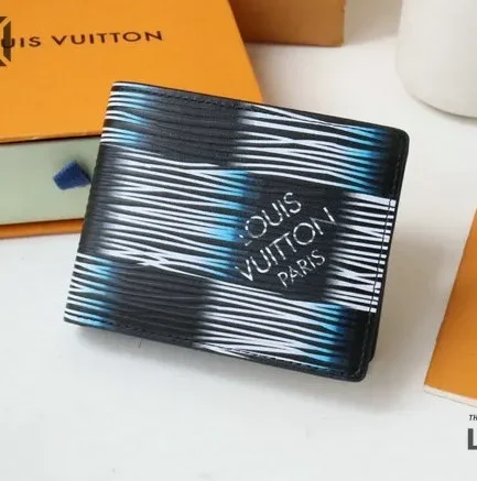 Louis Vuitton 1:1 Mirror Replica Slender Wallet Damier Rush Epi XL Leather Blue Moon 11CM/4.3IN Louis Vuitton Replica Wallets