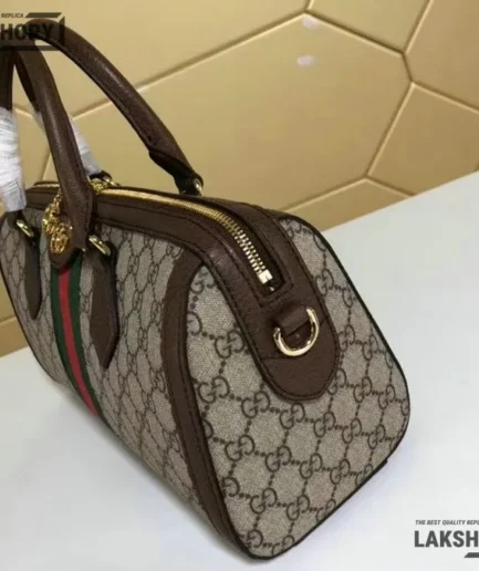 Gucci 1:1 Mirror Replica Medium Web Ophidia GG Top Handle 32CM/12.6IN Gucci Replica Ophidia Bags