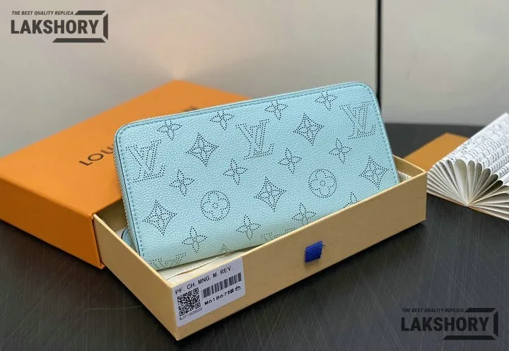 Louis Vuitton 1:1 Mirror Replica Zippy Wallet Mahina Leather Mineral Blue 19.5CM/7.7IN Louis Vuitton Replica Wallets Louis Vuitton 1:1 Mirror Replica Zippy Wallet Mahina Leather Mineral Blue 19.5CM/7.7IN Louis Vuitton Replica Wallets