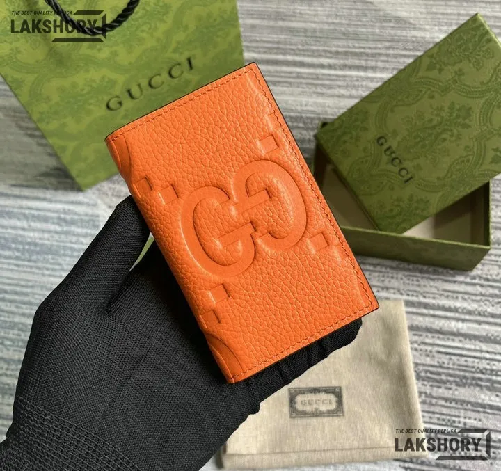 Gucci 1:1 Mirror Replica Leather Jumbo GG Card Case 7.5CM/3IN Gucci Replica Wallets Gucci 1:1 Mirror Replica Leather Jumbo GG Card Case 7.5CM/3IN Gucci Replica Wallets