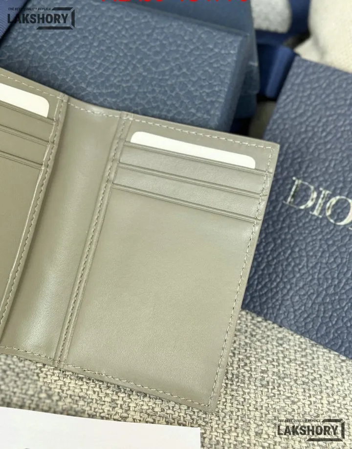 Dior 1:1 Mirror Replica CD Icon Vertical Bifold Card Holder 11.2CM/4.4IN Christian Dior Replica Wallets Dior 1:1 Mirror Replica CD Icon Vertical Bifold Card Holder 11.2CM/4.4IN Christian Dior Replica Wallets