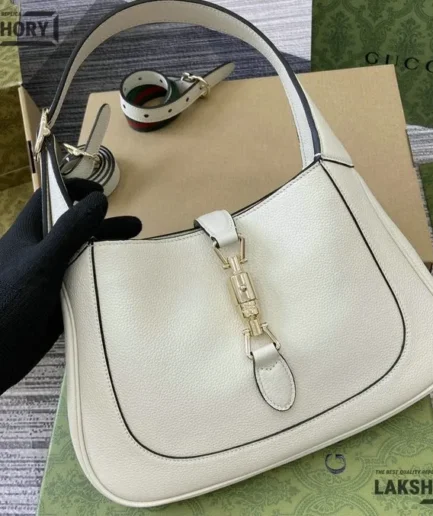 Gucci 1:1 Mirror Replica Natural Jackie 1961 Small Textured Bag 27.5CM/10.8IN Gucci Replica Jackie Bags