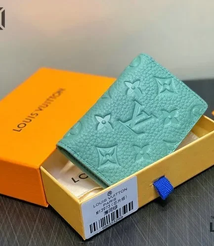 Louis Vuitton 1:1 Mirror Replica Pocket Organizer Taurillon Monogram 7.5CM/3IN Louis Vuitton Replica Wallets