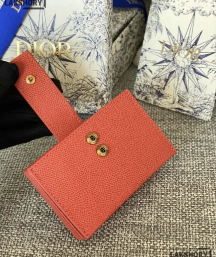 Dior 1:1 Mirror Replica Grained Calfskin 30 Montaigne Gusseted Card Holder 11CM/4.3IN Christian Dior Replica Wallets