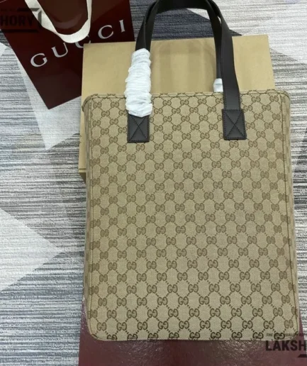 Gucci 1:1 Mirror Replica GG Canvas Large Tote Bag Beige 36CM/14.2IN Gucci Replica Ophidia Bags