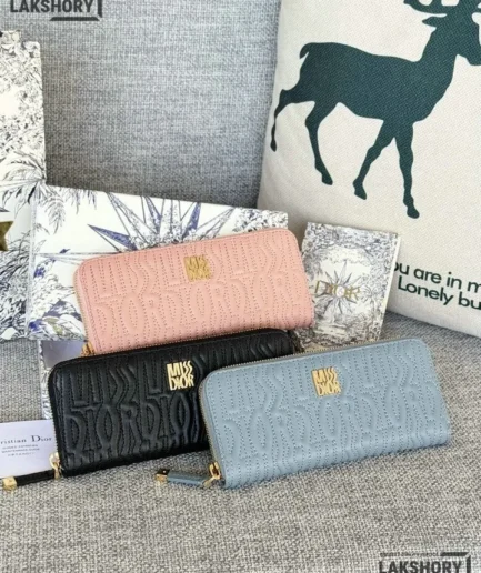 Dior 1:1 Mirror Replica Miss Dior Round Long Wallet Leather 10CM/3.9IN Christian Dior Replica Wallets