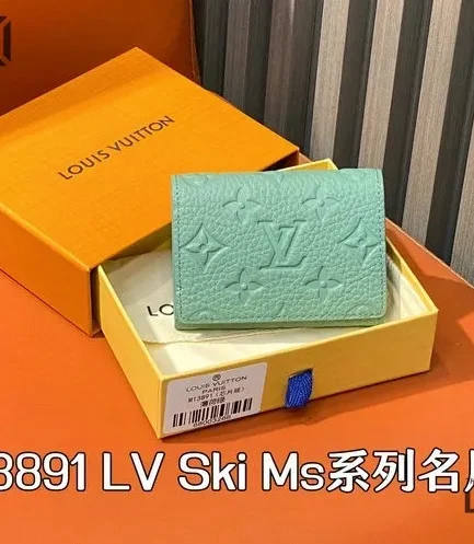 Louis Vuitton 1:1 Mirror Replica Envelope Business Card Holder Taurillon Monogram 8CM/3.1IN Louis Vuitton Replica Wallets