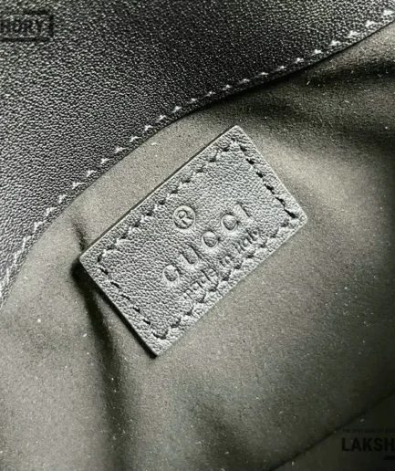 Gucci 1:1 Mirror Replica GG Marmont Patent Super Mini Bag Black 16.5CM/6.5IN Gucci Replica Marmont Bags