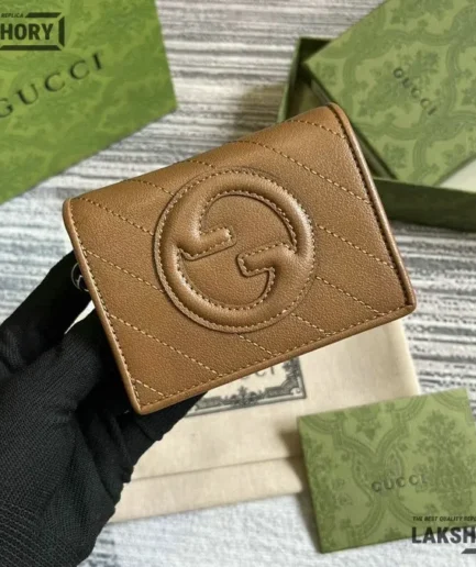 Gucci 1:1 Mirror Replica Diagonal Blondie Card Case Wallet 11CM/4.3IN Gucci Replica Wallets