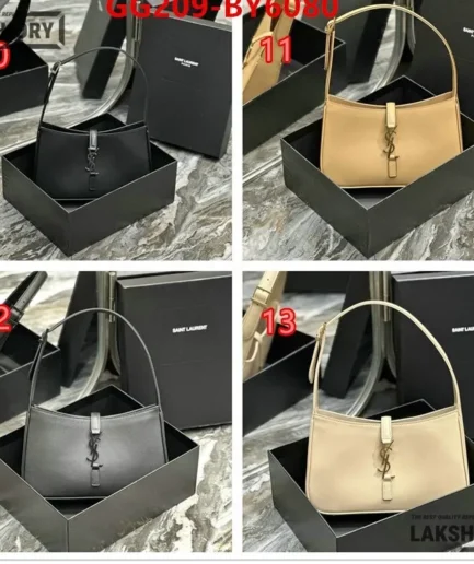 YSL 1:1 Mirror Replica Le 5 A 7 Vegetable-Tanned Hobo Bag 25CM/9.8IN Replica Hobo Bags