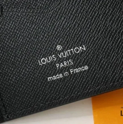 Louis Vuitton 1:1 Mirror Replica Epi Monogram Eclipse Pocket Organizer Black 11CM/4.3IN Louis Vuitton Replica Wallets