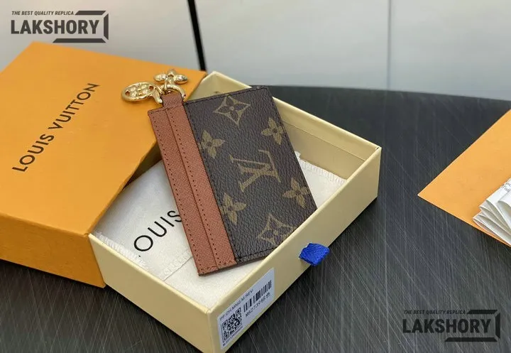 Louis Vuitton 1:1 Mirror Replica Monogram LV Charms Card Holder 7CM/2.8IN Louis Vuitton Replica Wallets Louis Vuitton 1:1 Mirror Replica Monogram LV Charms Card Holder 7CM/2.8IN Louis Vuitton Replica Wallets