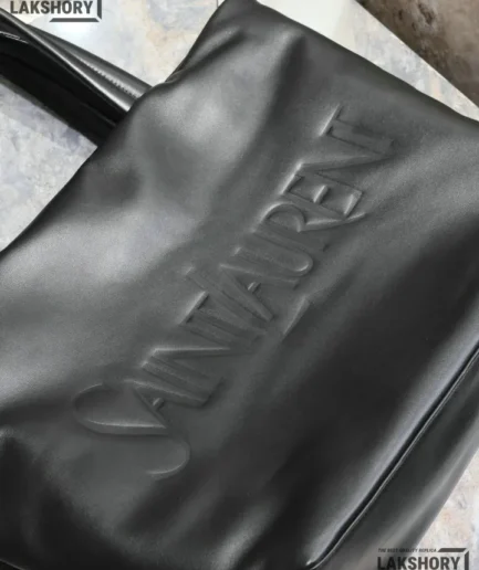 YSL 1:1 Mirror Replica Logo Debossed large Tote Bag Black 50CM/19.7IN Replica Tote Bags