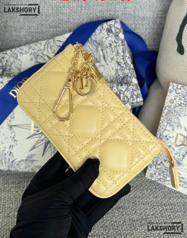Dior 1:1 Mirror Replica Lambskin Cannage Lady Dior Zipped Key Case 7.6CM/3IN Christian Dior Replica Wallets Dior 1:1 Mirror Replica Lambskin Cannage Lady Dior Zipped Key Case 7.6CM/3IN Christian Dior Replica Wallets
