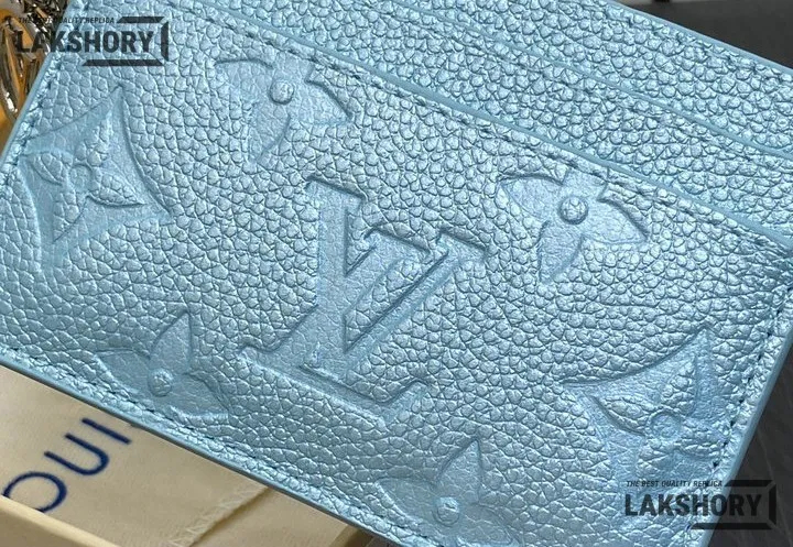 Louis Vuitton 1:1 Mirror Replica LV Charms Card Holder Pearly Lagoon Turquoise 7.5CM/3IN Louis Vuitton Replica Wallets Louis Vuitton 1:1 Mirror Replica LV Charms Card Holder Pearly Lagoon Turquoise 7.5CM/3IN Louis Vuitton Replica Wallets