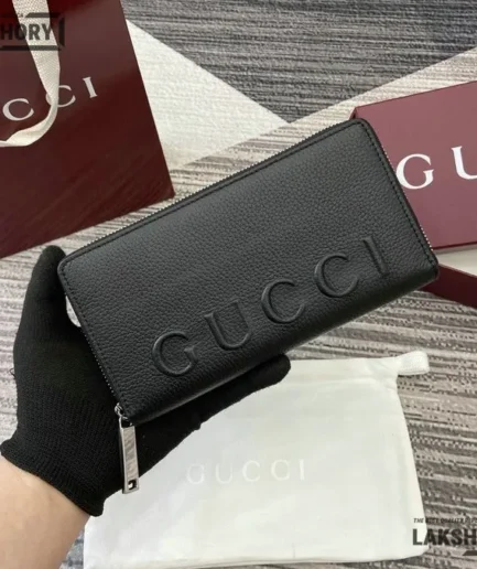Gucci 1:1 Mirror Replica Zip Around Long Wallet With Logo 19CM/7.5IN Gucci Replica Wallets