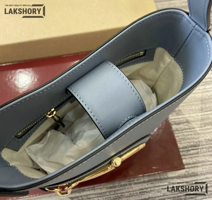 Gucci 1:1 Mirror Replica 73 Small Blue Taupe Bucket Bag 20CM/7.9IN Gucci Replica Horsebit Bags Gucci 1:1 Mirror Replica 73 Small Blue Taupe Bucket Bag 20CM/7.9IN Gucci Replica Horsebit Bags