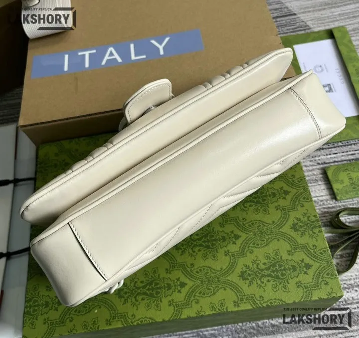 Gucci 1:1 Mirror Replica Matelasse GG Marmont 2.0 Monochrome Bag 26.5CM/10.4IN Gucci Replica Marmont Bags Gucci 1:1 Mirror Replica Matelasse GG Marmont 2.0 Monochrome Bag 26.5CM/10.4IN Gucci Replica Marmont Bags