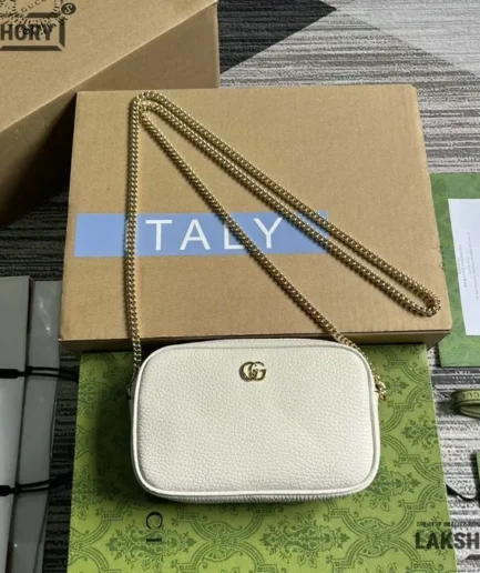 Gucci 1:1 Mirror Replica Dollar Super Mini GG Marmont Chain Bag 18.5CM/7.3IN Gucci Replica Marmont Bags