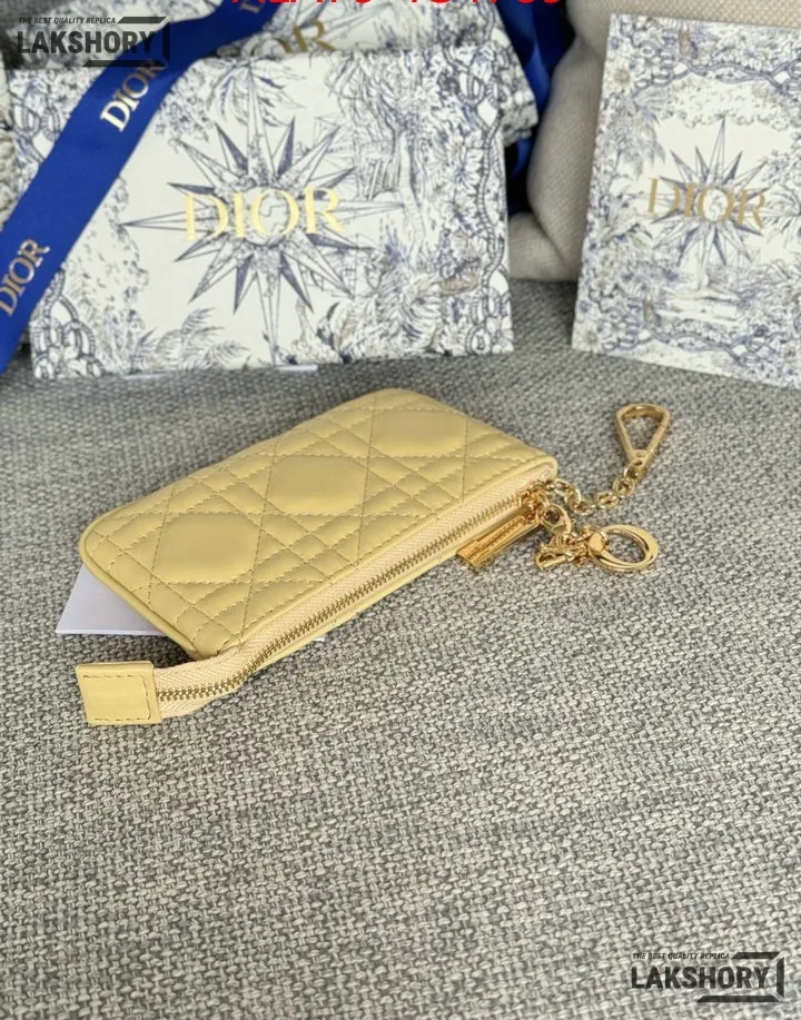 Dior 1:1 Mirror Replica Lambskin Cannage Lady Dior Zipped Key Case 7.6CM/3IN Christian Dior Replica Wallets Dior 1:1 Mirror Replica Lambskin Cannage Lady Dior Zipped Key Case 7.6CM/3IN Christian Dior Replica Wallets