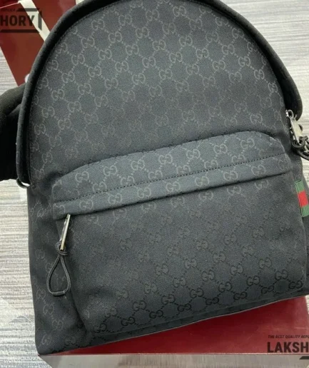 Gucci 1:1 Mirror Replica GG Monogram Canvas Medium Backpack 42CM/16.5IN Gucci Replica Backpacks