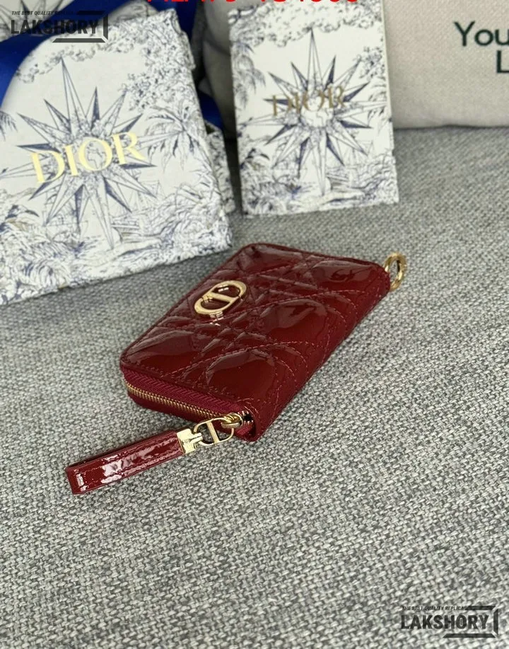 Dior 1:1 Mirror Replica Dior Microcannage Patent Leather Croisiere Wallet on Chain 11CM/4.3IN Christian Dior Replica Wallets Dior 1:1 Mirror Replica Dior Microcannage Patent Leather Croisiere Wallet on Chain 11CM/4.3IN Christian Dior Replica Wallets
