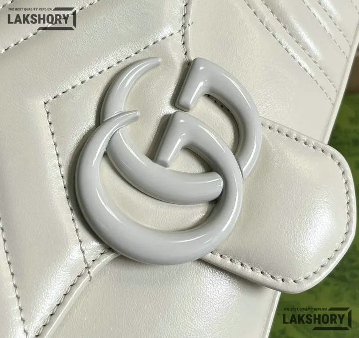 Gucci 1:1 Mirror Replica Matelasse GG Marmont 2.0 Monochrome Bag 26.5CM/10.4IN Gucci Replica Marmont Bags Gucci 1:1 Mirror Replica Matelasse GG Marmont 2.0 Monochrome Bag 26.5CM/10.4IN Gucci Replica Marmont Bags