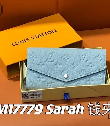 Louis Vuitton 1:1 Mirror Replica Sarah Wallet Monogram Empreinte Leather 19CM/7.5IN Louis Vuitton Replica Wallets