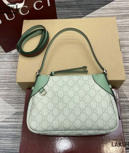 Gucci 1:1 Mirror Replica GG Emblem Small Shoulder Bag 24.5CM/9.6IN Gucci Replica Ophidia Bags